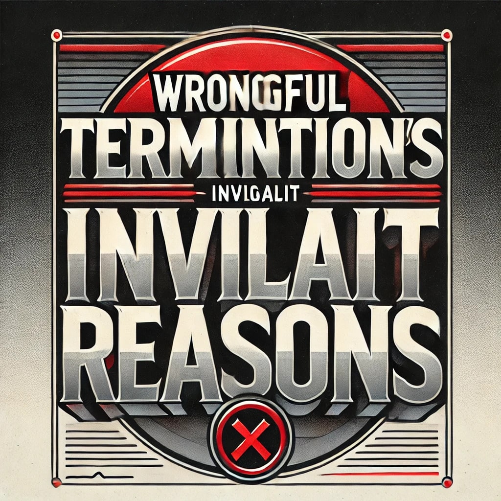 Wrongful termination’s invalid reasons